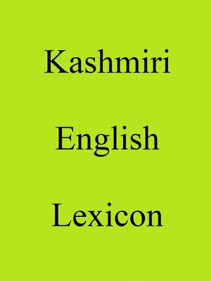 cover image of Kashmiri English Lexicon